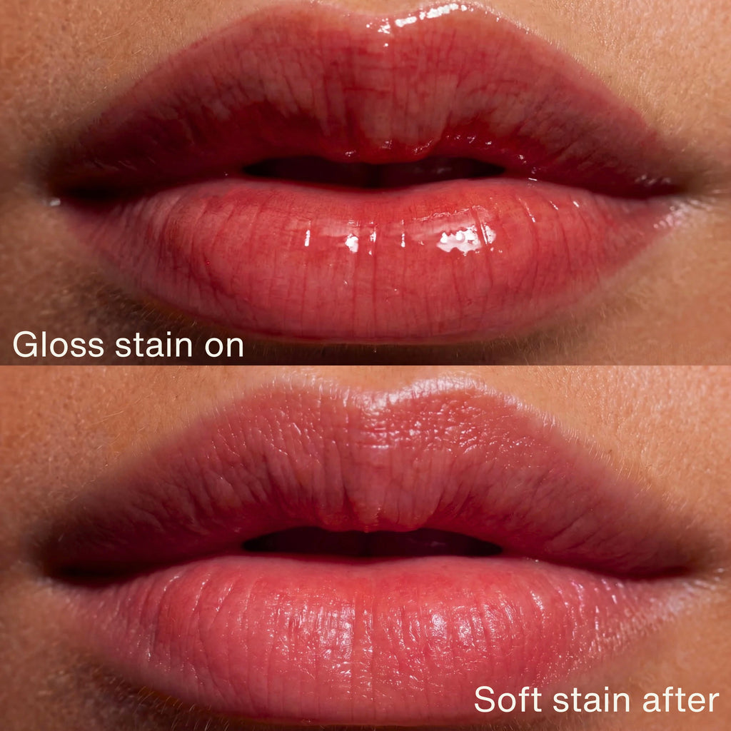 KISS OFF Glossy Lip Stain — Left on Red