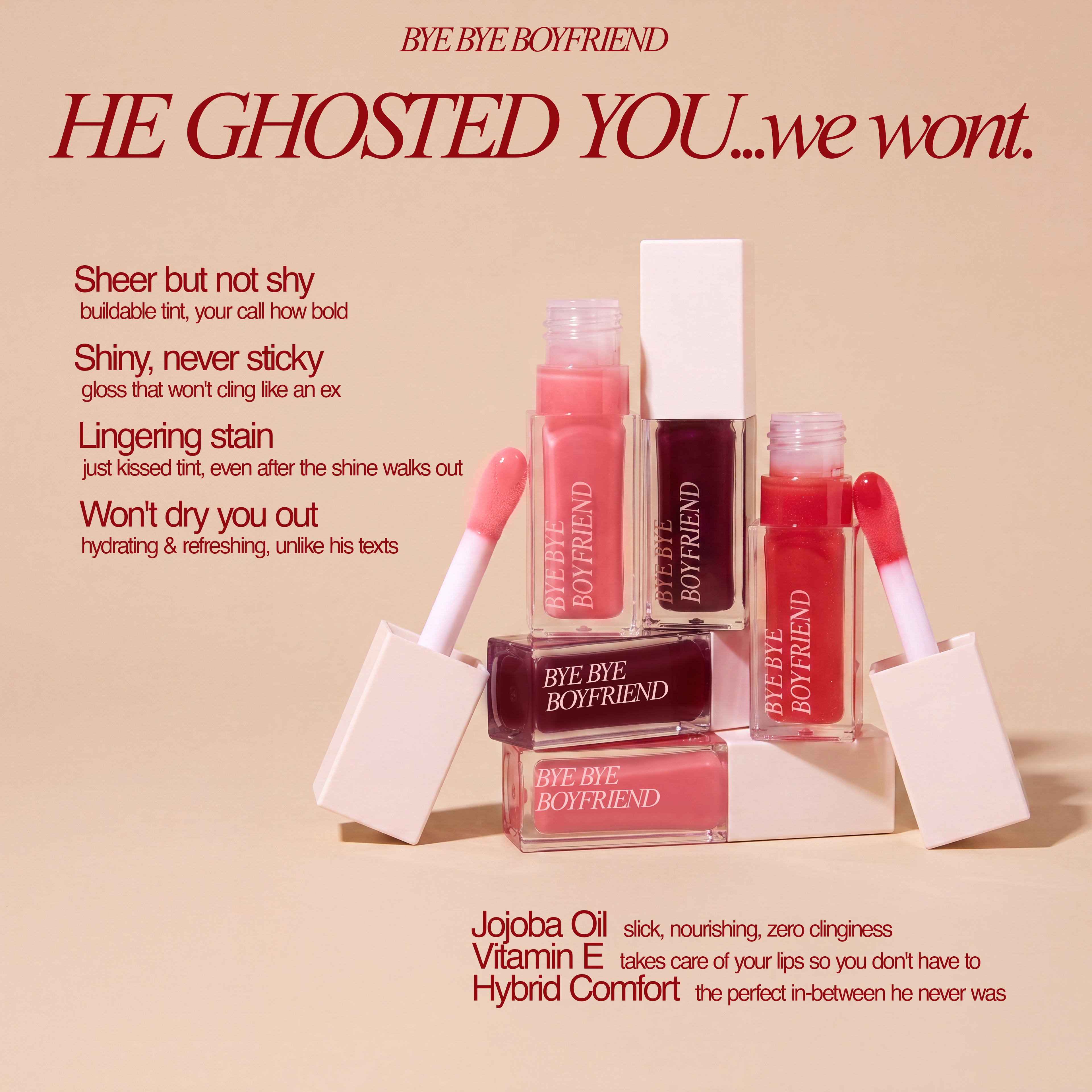 BETTER OFF LIP SET-                                           The Complete 3-Shade Glossy Lip Stain Bundle