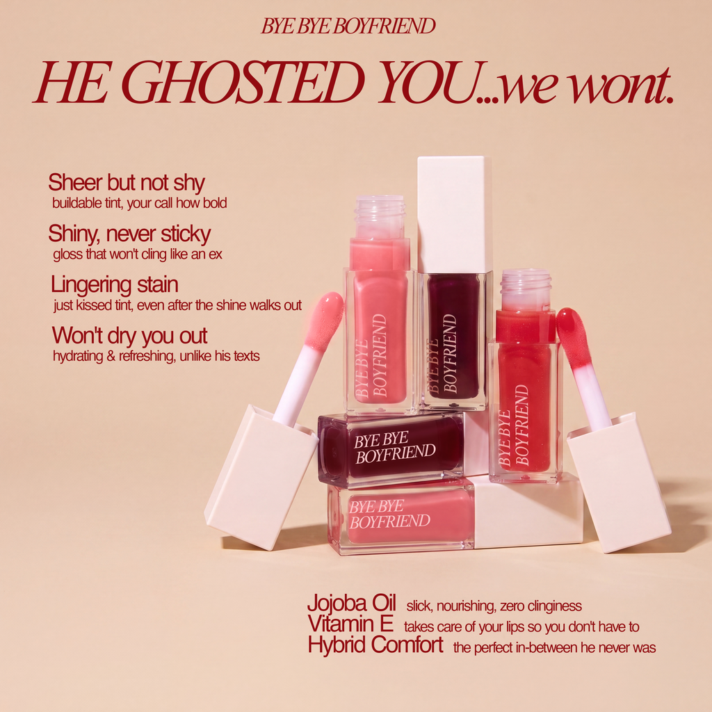 KISS OFF Glossy Lip Stain — Heartbreaker